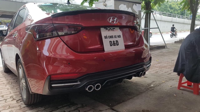 Lip Chia Pô, Lippo, Líp pô Xe Hyundai Accent 2018- 2020 mẫu 4 pô tròn - Hàng cao cấp