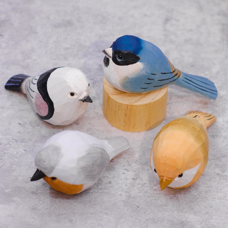 Chú Chim Mập Mạp Bằng Gỗ Dễ Thương Dùng Trang Trí