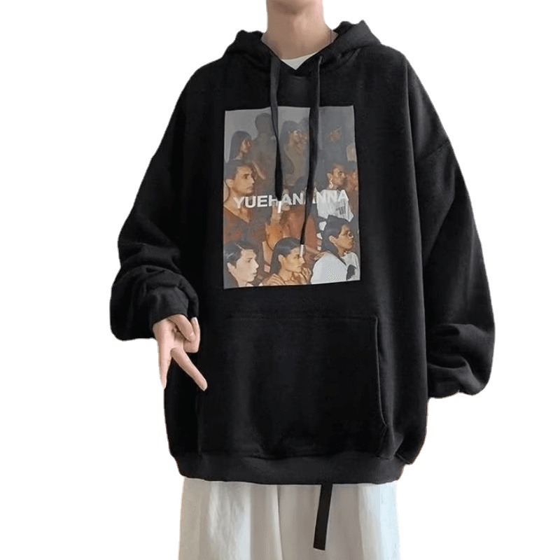 Áo hoodie Dáng Rộng Có In Chữ Thời Trang Phong Cách Hàn Quốc Cho Nam / Nữ