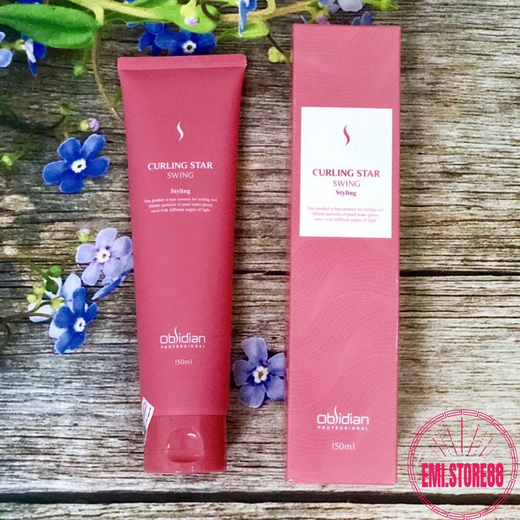 Gel giữ nếp tóc / gel tạo kiểu cho tóc uốn xoăn bồng bềnh Curling Star 2 Swing Obsidian Hàn Quốc 150ml