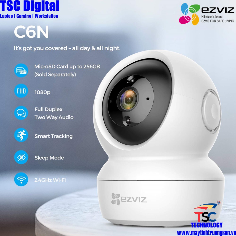 Camera IP Wifi EZVIZ CS-CV246/ 1MP & CS-C6N 2MP | Chính Hãng Kèm Thẻ Lưu Trữ 128Gb