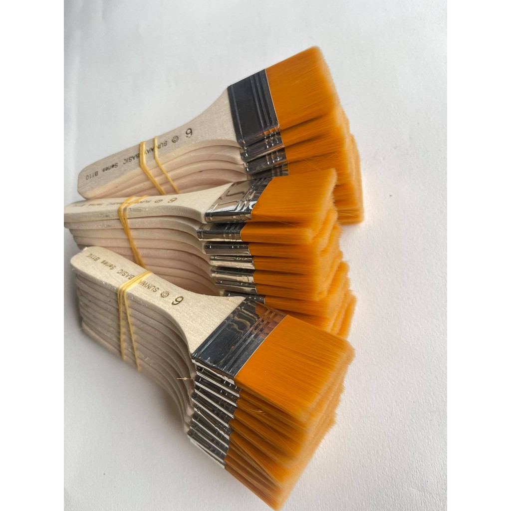 Bộ 12 chổi vẽ , cọ vẽ màu nước , chổi vẽ tường màu 3D , acrylic , sơn dầu
