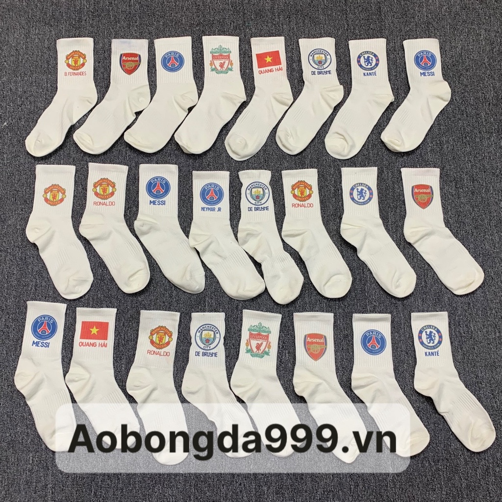 Tất thể thao - tất đá bóng - in tên logo đội bóng - tên theo yêu cầu - aobongda999.vn