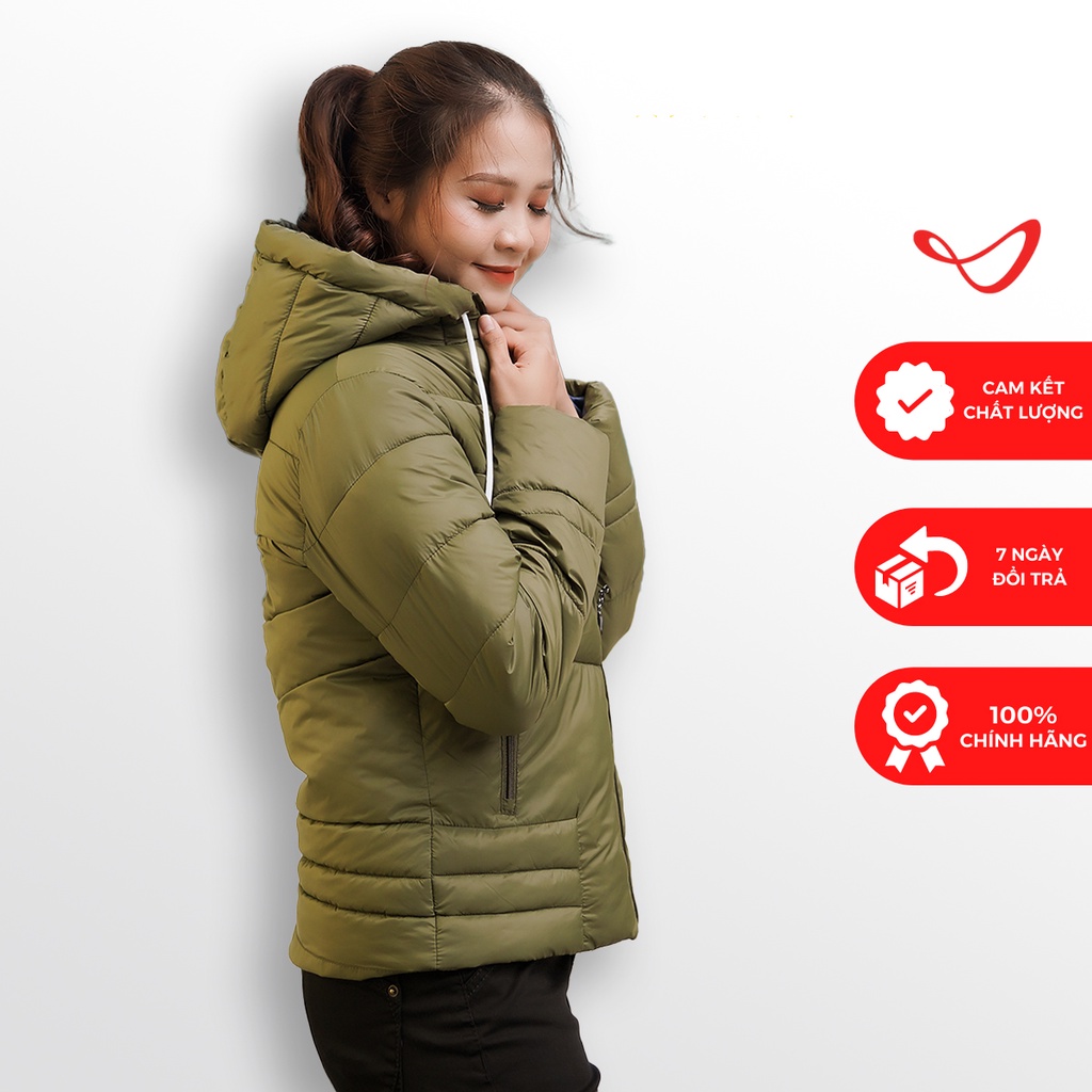 Áo Jacket trần bông nữ 3 lớp Umebay dày dặn, áo phao ấm áp cho mùa thu đông