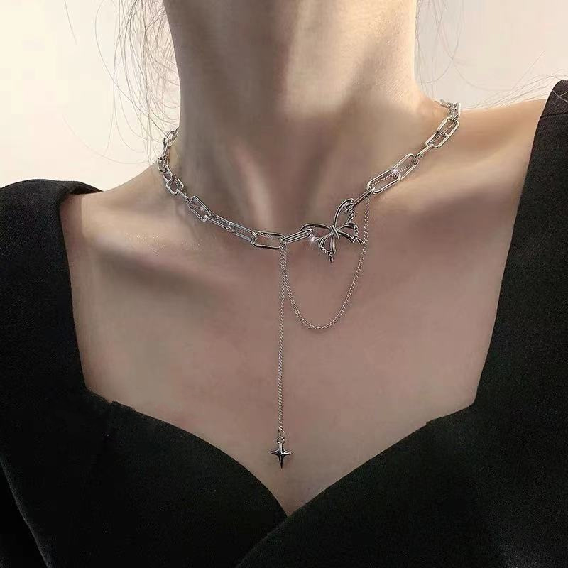 Vòng cổ Bạc Mặt Bướm Mới