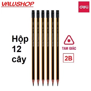 Bút Chì Gỗ 2B Thân Tam Giác DELI - 37013 hàng chính hãng