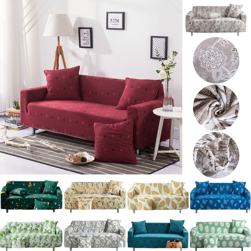 Vỏ Bọc Ghế Sofa 1-4 Chỗ Ngồi Co Giãn Họa Tiết Hoa