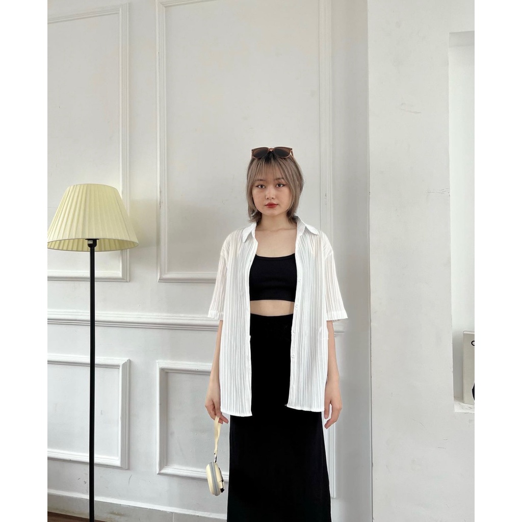 Chân váy thun đen co dãn mềm mịn xinh xắn - Musi Shirt