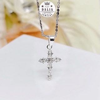 Dây chuyền thánh giá đá pha lê bạc DaLiA Jewelry vòng cổ bạc chữ thập đẹp bạc thật 925