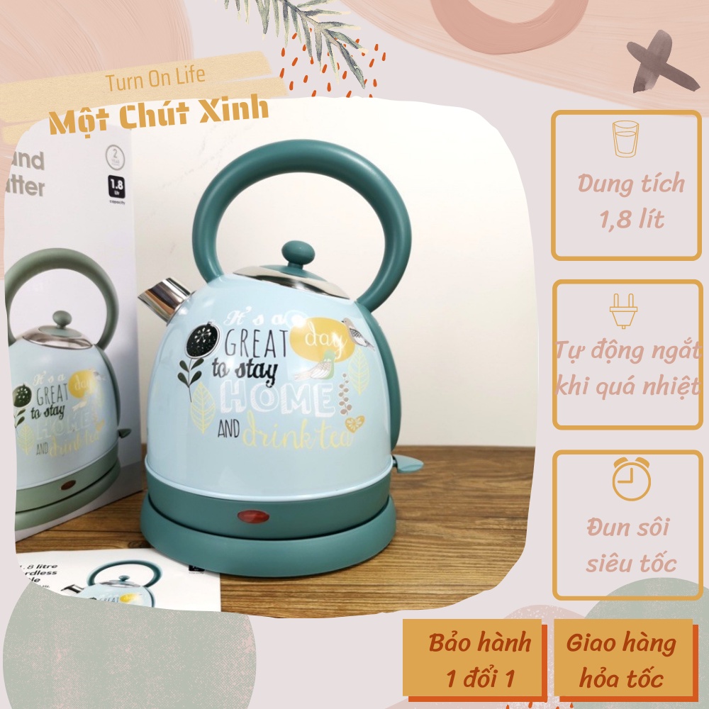 Ấm siêu tốc Wilko 1.8L dễ thương ❤️Có sẵn - Freeship🍀