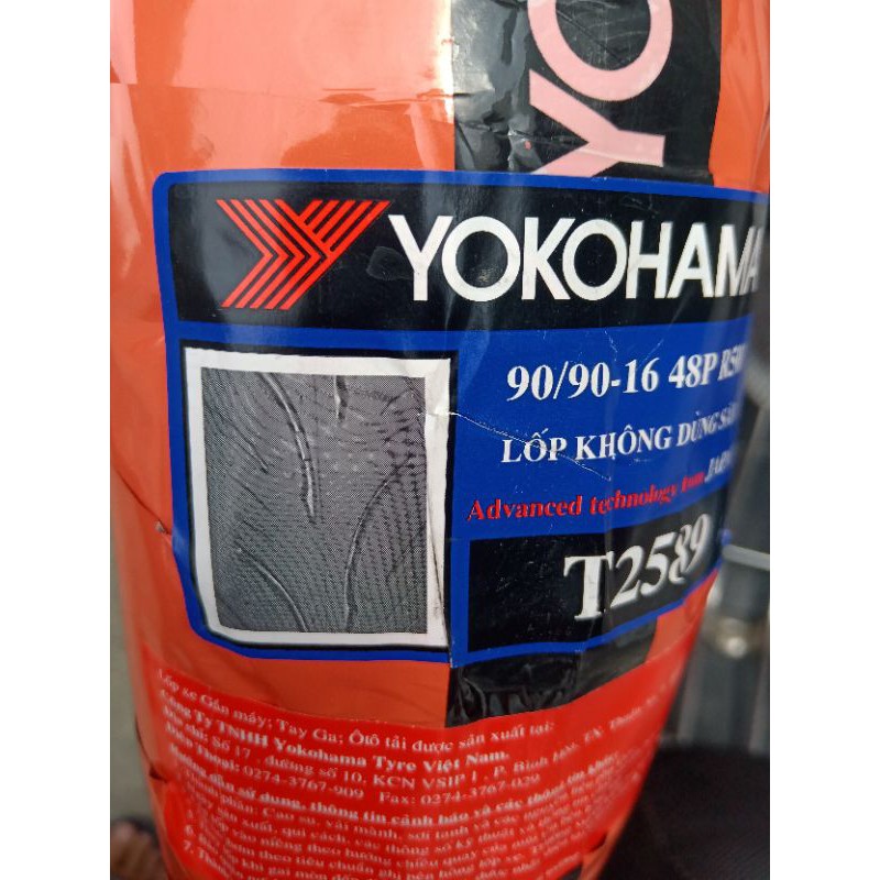 LỐP XE MÁY YOKOHAMA 90/90-16 ( Bánh lớn NOUVO )