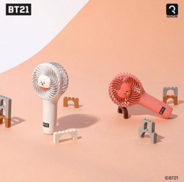 (Sẵn Cooky) Handy fan quạt cầm tay BT21 x Royche Baby (chính hãng)