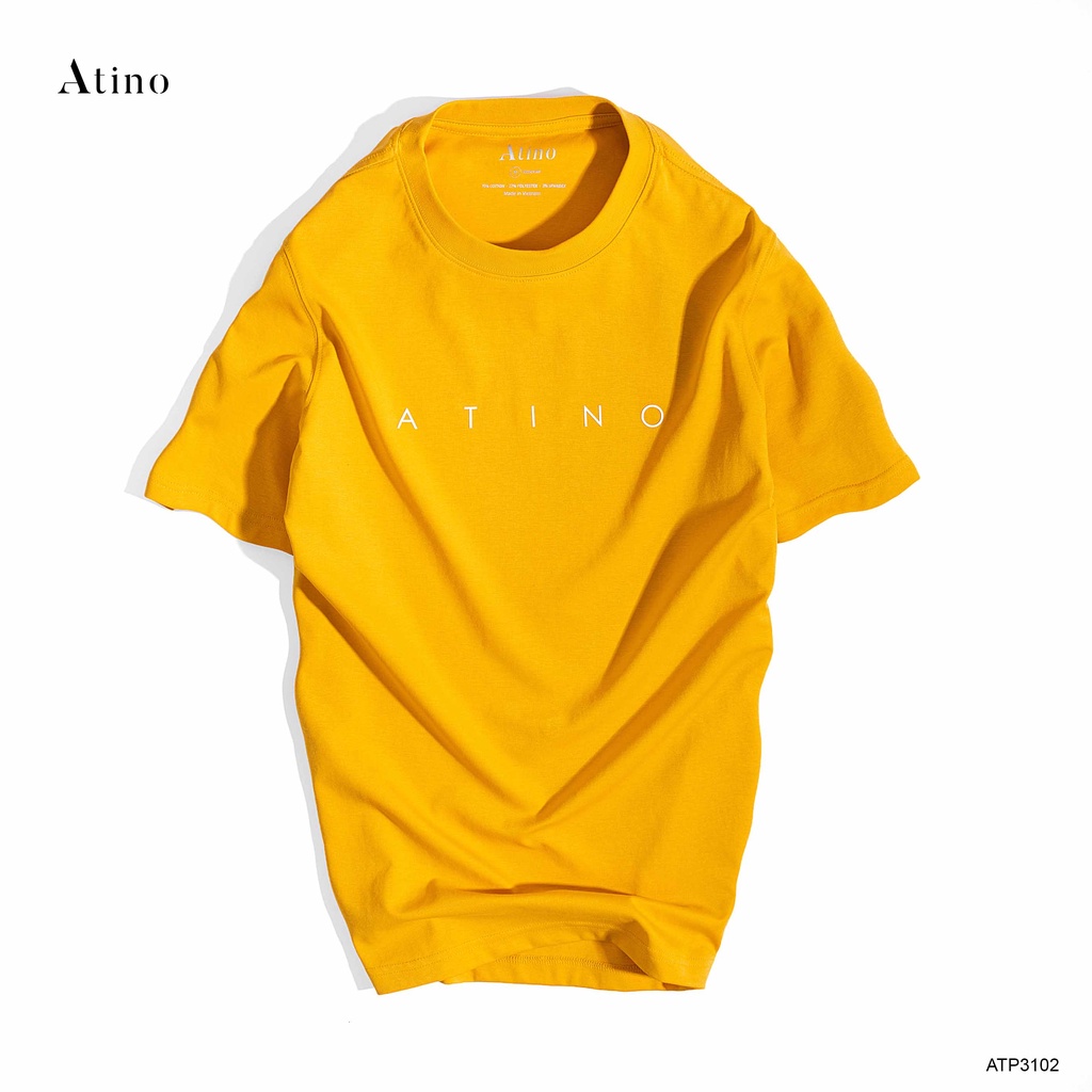 Áo Thun Nam cổ tròn in nổi ATINO trẻ trung vải Cotton caocấp co giãn thoáng mát form regular ATP3102 | BigBuy360 - bigbuy360.vn