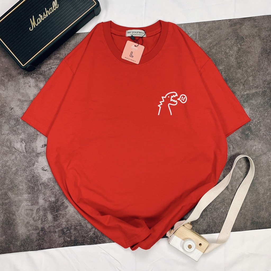 Áo thun unisex in hình hiệu Be Yourself size M L XL - KHỦNG LONG ỌC ỌC