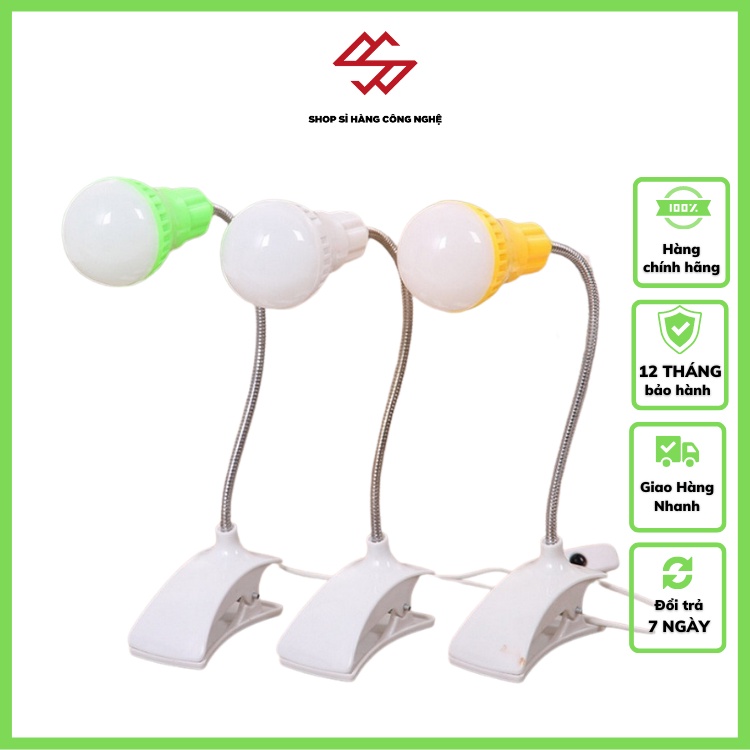 Đèn ngủ kiêm đèn led kẹp bàn mini tiết kiệm điện cắm usb W00757 Đọc Sách Báo, Dây 1m2 - VIDEO THỰC TẾ