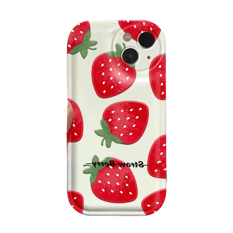 Ốp Điện Thoại Silicon Trong Suốt Họa Tiết Dưa Hấu / Dâu Tây Dễ Thương Cho iphone12 13pro max Xs 11