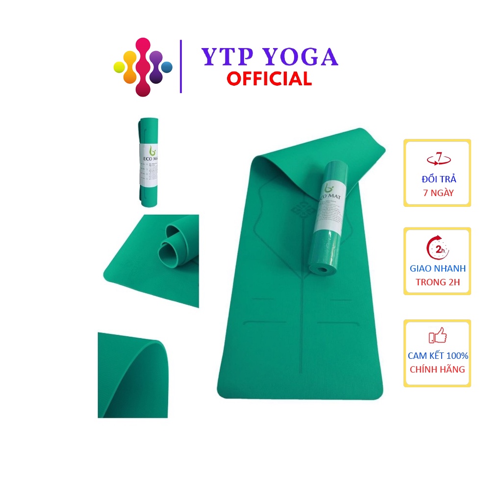 Thảm Tập Yoga ECODINHT06 Thảm Yoga Eco Định Tuyến Cao Cấp Chất Liệu TPE 6mm 1 Lớp [KÈM TÚI CAO CẤP]