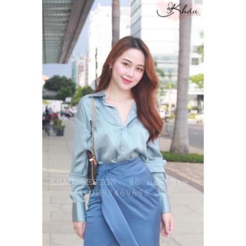 SET SƠ MI LỤA Phối  CVAY LỆCH TÀ