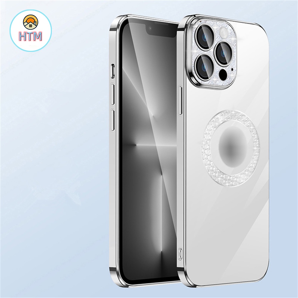 Ốp Điện Thoại Silicone Mềm Trong Suốt Kết Cấu Kim Cương Cho iphone 13 pro max iphone 11 13 12 pro max