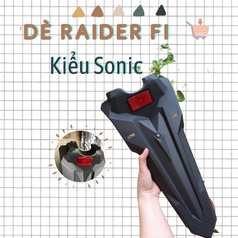 Đuôi dè sau/chắn bùn kiểu Sonic, FZ gắn Exciter 150, Raider Fi, Winner 150, Satria