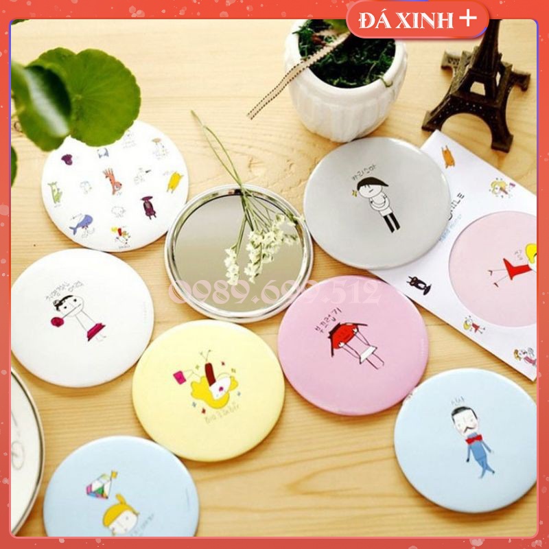 Gương Trang Điểm Mini Siêu Cute Cầm Tay Bỏ Túi Tiện Dụng