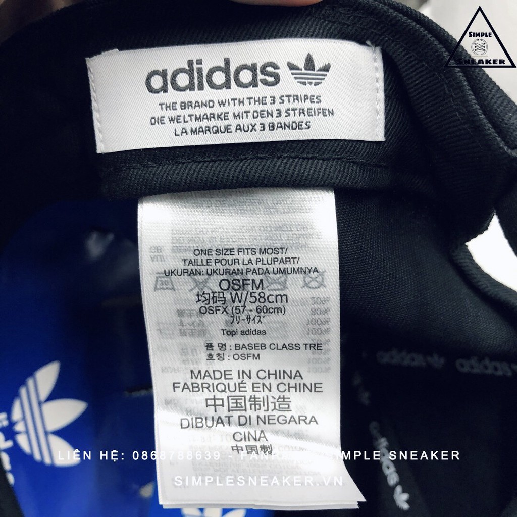 Nón Adidas Chính Hãng 💙FREESHIP💙 Adidas Classic Trefoil Baseball Cap - Mũ Adidas Auth [FJ2544 - EC3603] - Simple Sneaker