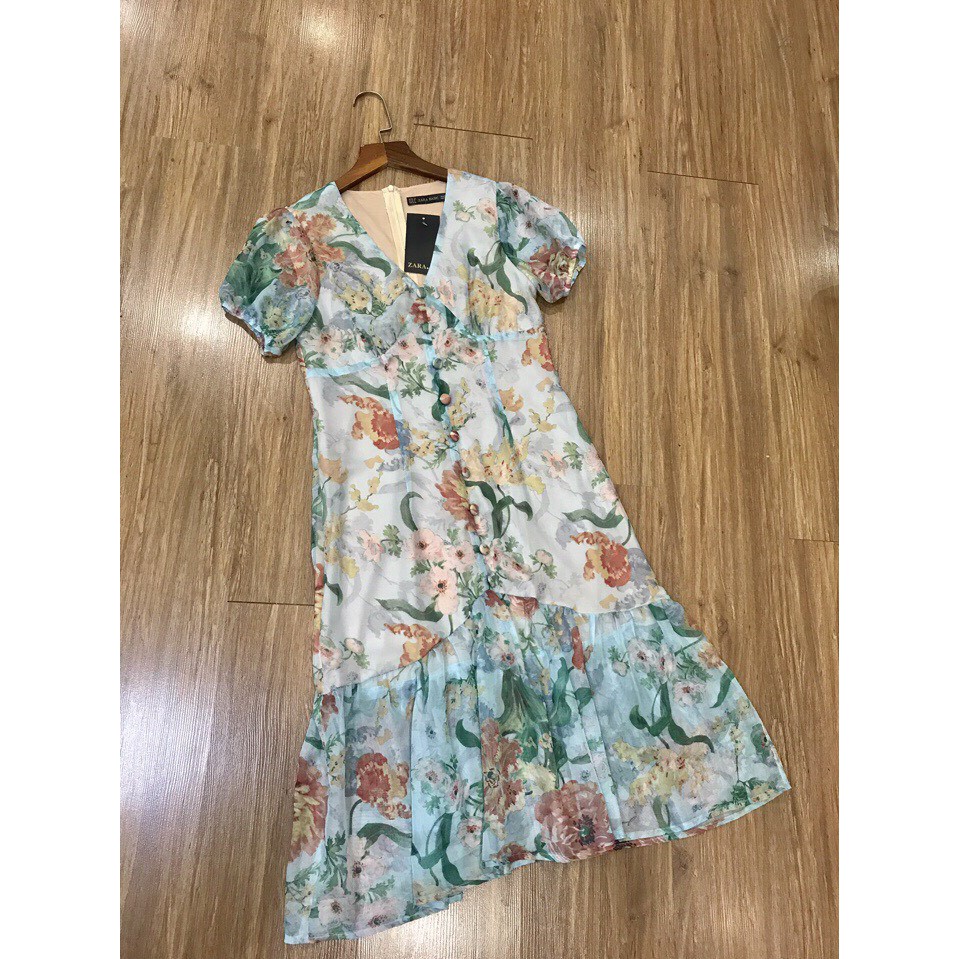 Đầm midi Za ra voan tơ