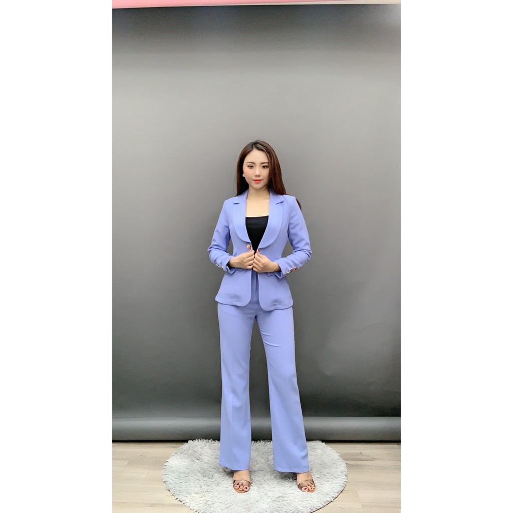 BỘ ĐỒ VEST NỮ QUẦN ỐNG LEO PHONG CÁCH (KÈM ÁO TRONG) SG