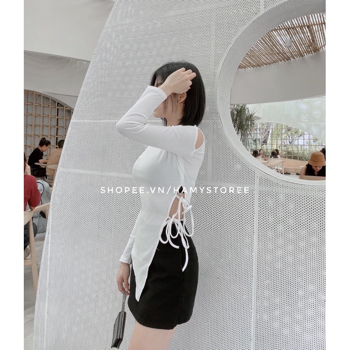 IRIS TOP - ÁO THUN GÂN CUT-OUT CỰC ĐẸP