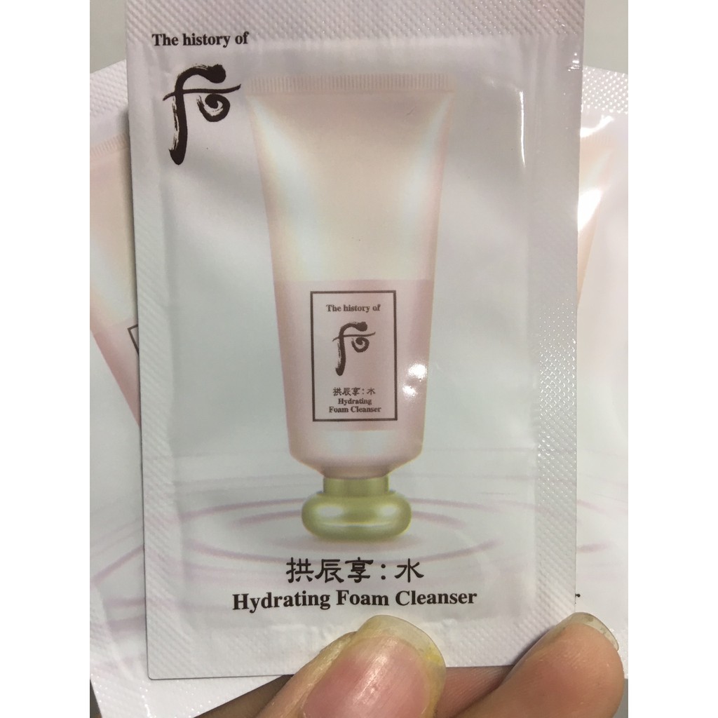Combo 10 gói sample Sữa rửa mặt whoo hồng Hydrating foam cleanser