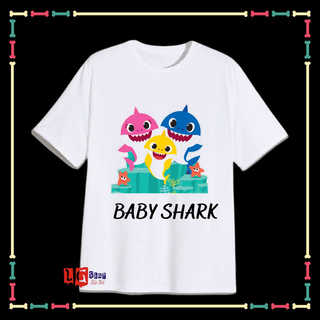 ÁO THUN BÉ GÁI IN HÌNH BABY SHARK