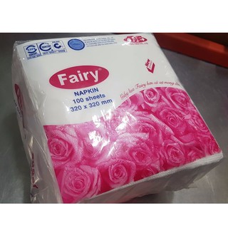 combo 10 gói Giấy ăn Fairy 100 tờ khổ 320x320mm