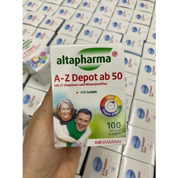 Viên uống vitamin tổng hợp cho người già Altapharma A-Z Depot AB 50, 100v