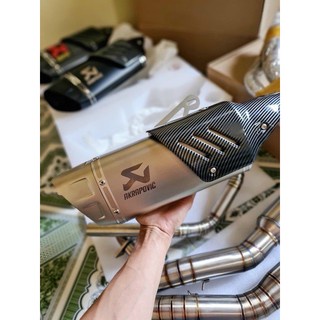 Pô Akrapovic R1, Pô Ak R1 Tem Khắc Xịn +Full Cổ Bầu Hơi InoxGắn Dòng Xe Exciter150, Winner X, R15 V3 cực đẹp