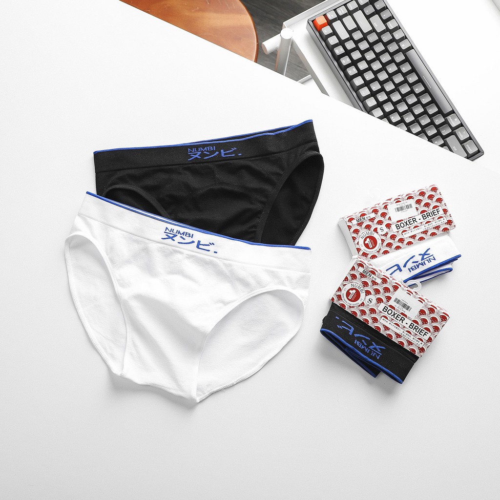 Quần Boxer NUMBI 2 Màu Trắng Đen, Chất Vải Thun Cotton Co Giãn Dày Dặn, PK000845, SOMEHOW