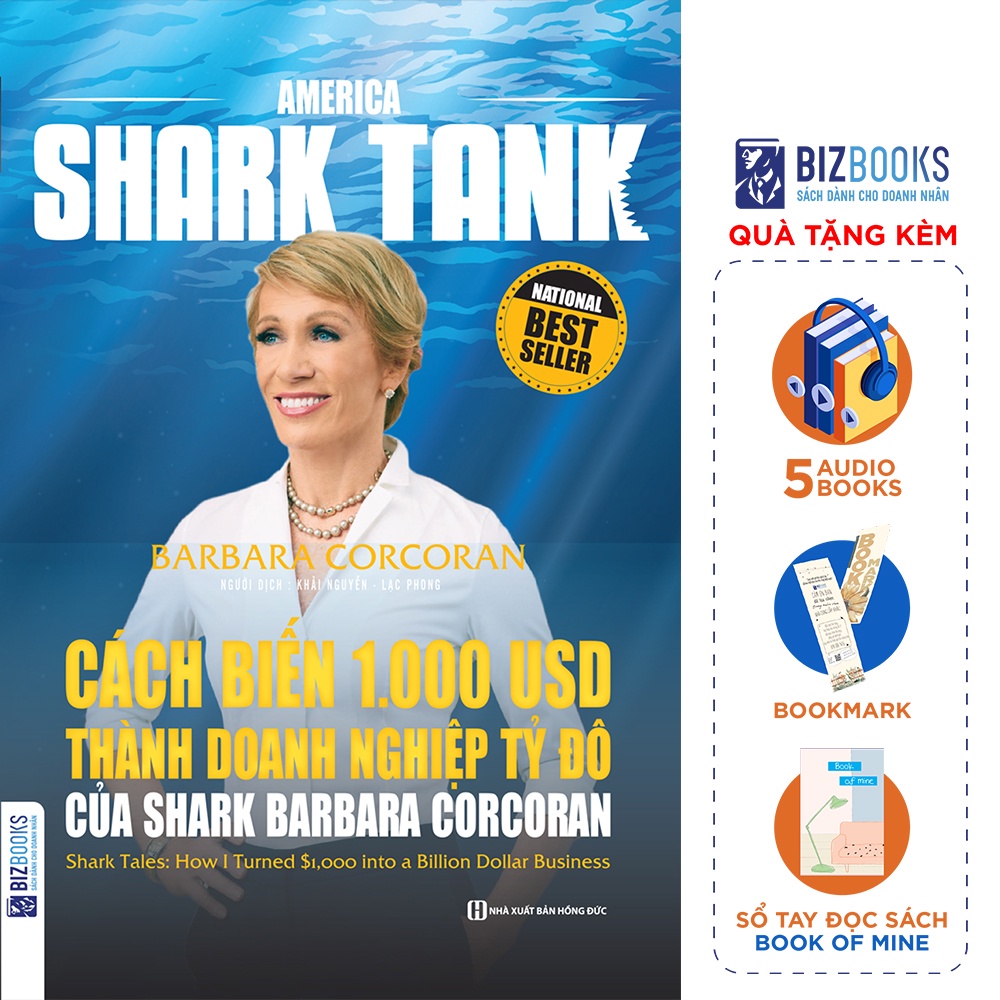 BIZBOOKS - Sách - America Shark Tank: Cách Biến 1.000 USD Thành Doanh Nghiệp Tỷ Đô Của Shark Barbara Corcoran