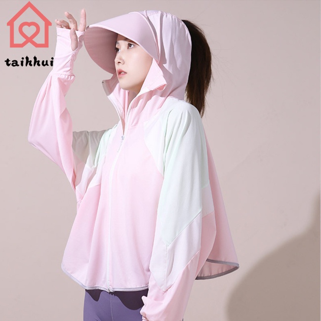 Áo Khoác Chống Nắng Có Mũ Trùm Đầu Bảo Vệ Khỏi Tia Uv Thoáng Khí Dành Cho Nữ