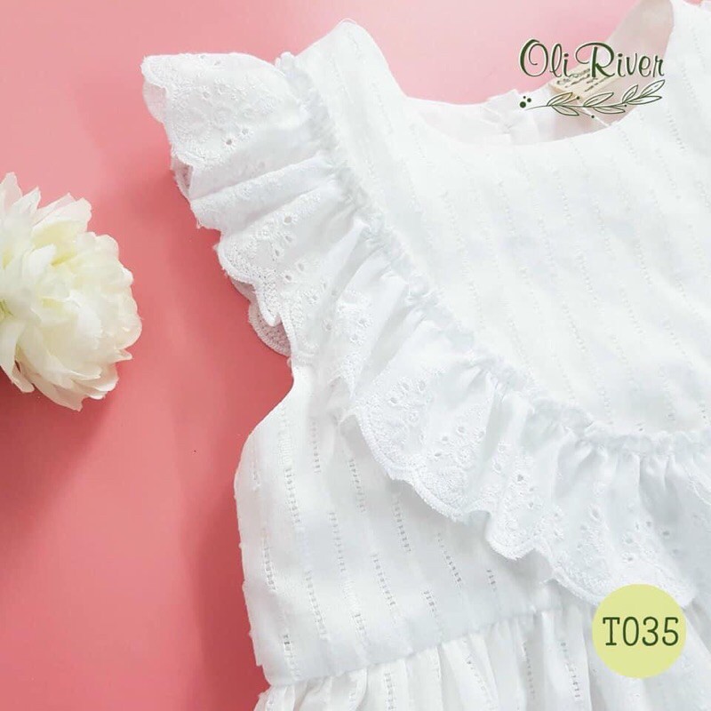 VÁY ĐẦM REN THẮT NƠ SIÊU XINH THƯƠNG HIỆU OLI RIVER