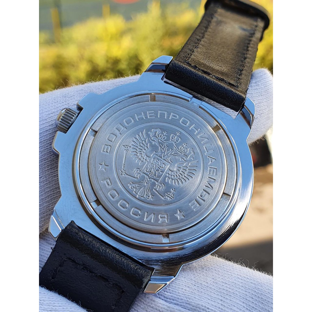 Đồng hồ nam Vostok máy cơ lên giây, size mặt 39, size dây 18. Đồng hồ Nga Vostok Komandirskie 431535