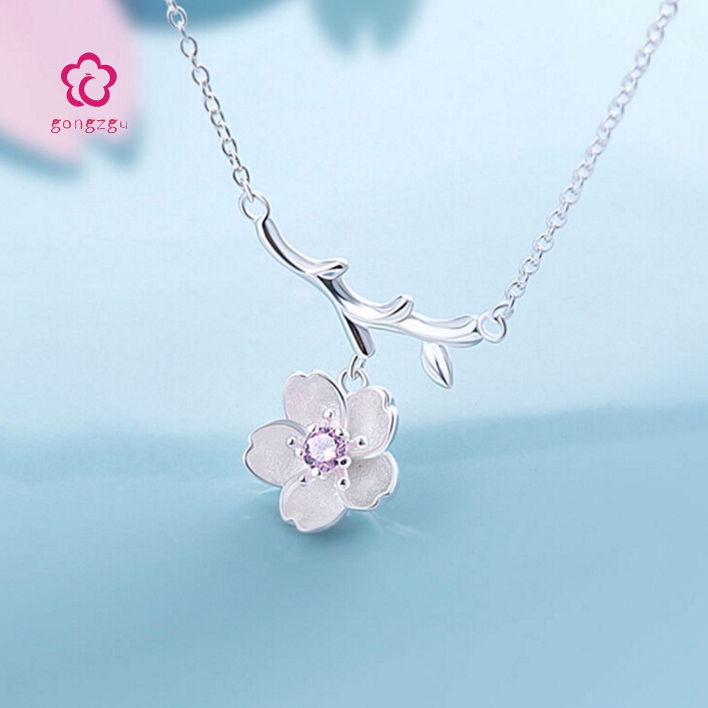 Vòng cổ Mặt Hình Cành Cây Anh Đào Thanh Lịch Cho Nữ
