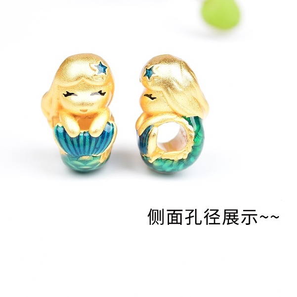 Hạt Xỏ Vòng Tay Màu Vàng Cát Không Gây Dị Ứng Chất Lượng Cao diy