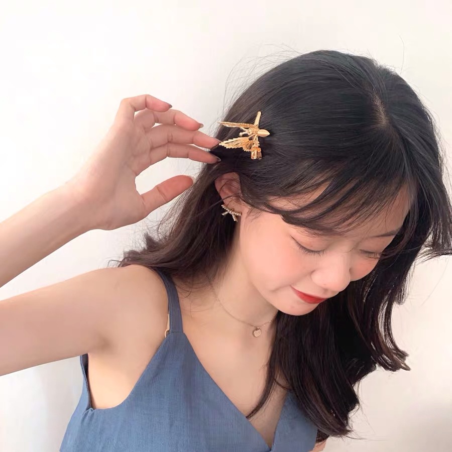 Kẹp Tóc Kim Loại Hình Bướm Xinh Xắn Cho Nữ