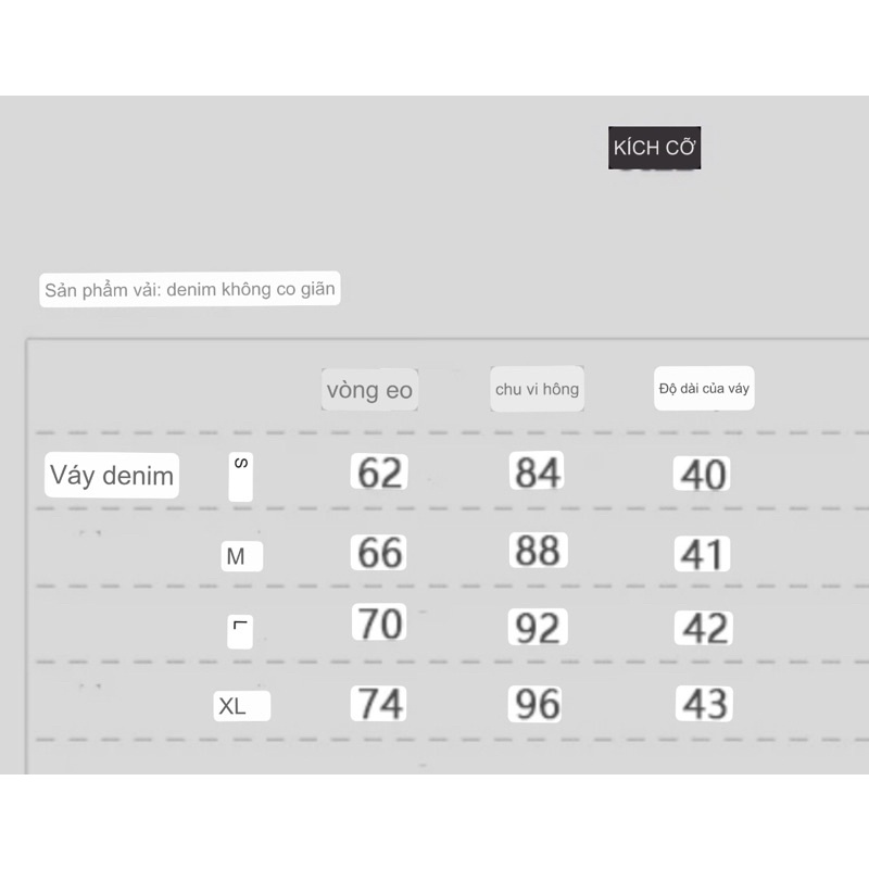 Chân váy chữ A jeans cạp cao