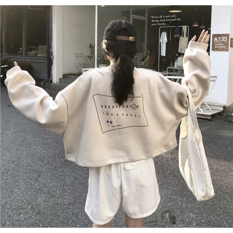 Áo Nỉ Sweater Croptop Cực Chất (có ảnh thật)