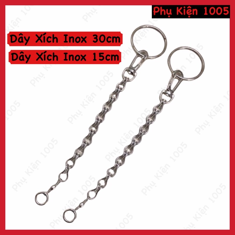 (Dài) Dây Xích Inox Dành Cho Vẹt, Mi, khướu - 15cm - 30cm