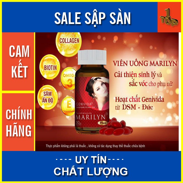 Viên Uống Marilyn Plus - Hỗ Trợ Cải Thiện & Giảm Các Biểu Hiện Do Suy Giảm Nội Tiết Tố Nữ - Hộp 30 viên | BigBuy360 - bigbuy360.vn