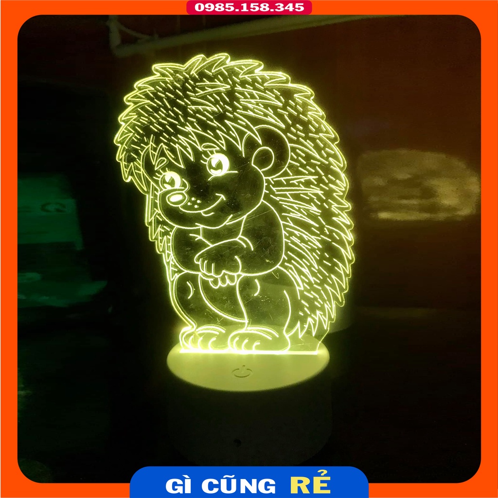 Đèn ngủ 3D LED hình con vật- Món quà tặng độc đáo, dễ thương