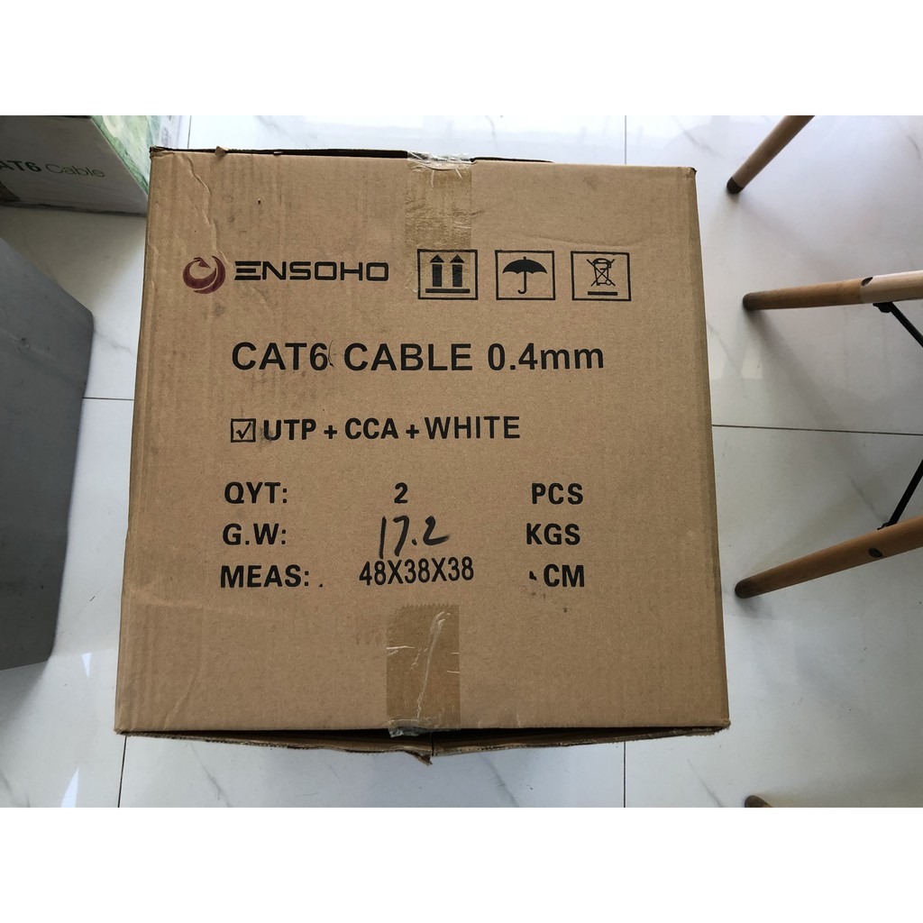 Dây cáp mạng ENSOHO CAT6 UTP EN-U6CAA6 hàng chuẩn Anh Ngọc phân phối - 60m 65m 70m 75m 80m 85m 90m 95m 100m