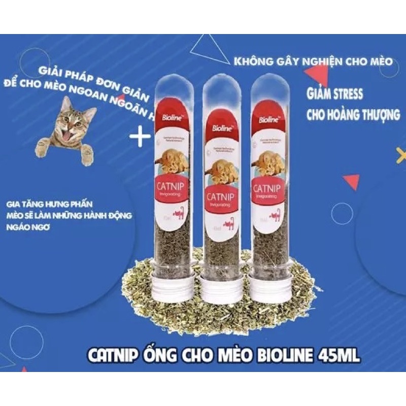 Cỏ mèo khô Bioline - Catnip ống 45ml