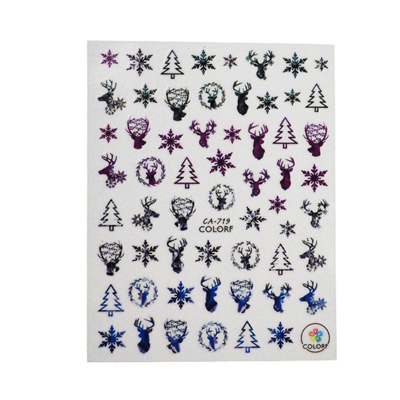 Đề Can Dán Móng Tay 3D Chủ Đề Giáng Sinh